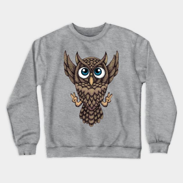 Victory Owl Crewneck Sweatshirt by jun087